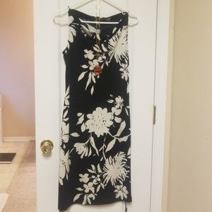 Black print dress